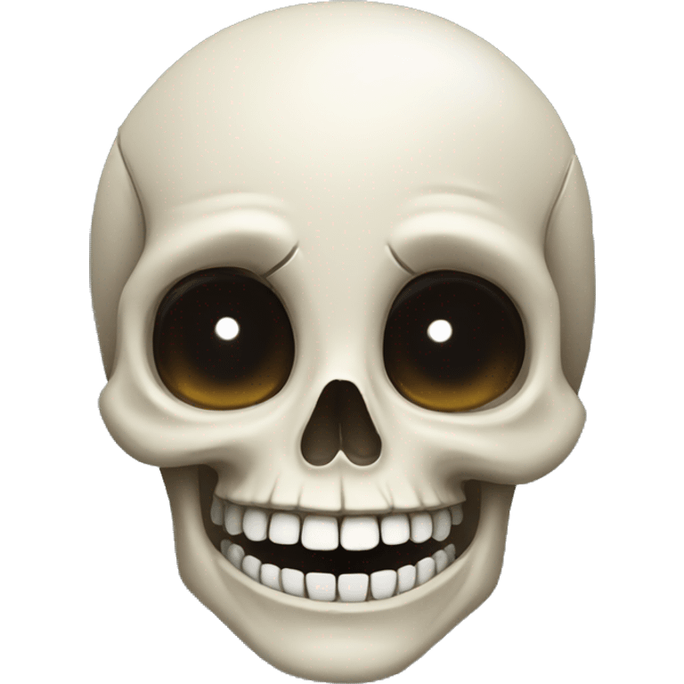 Skull smiling emoji