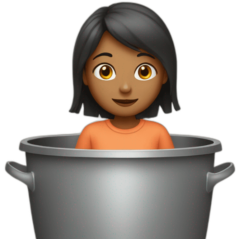 Girl inside a pot emoji