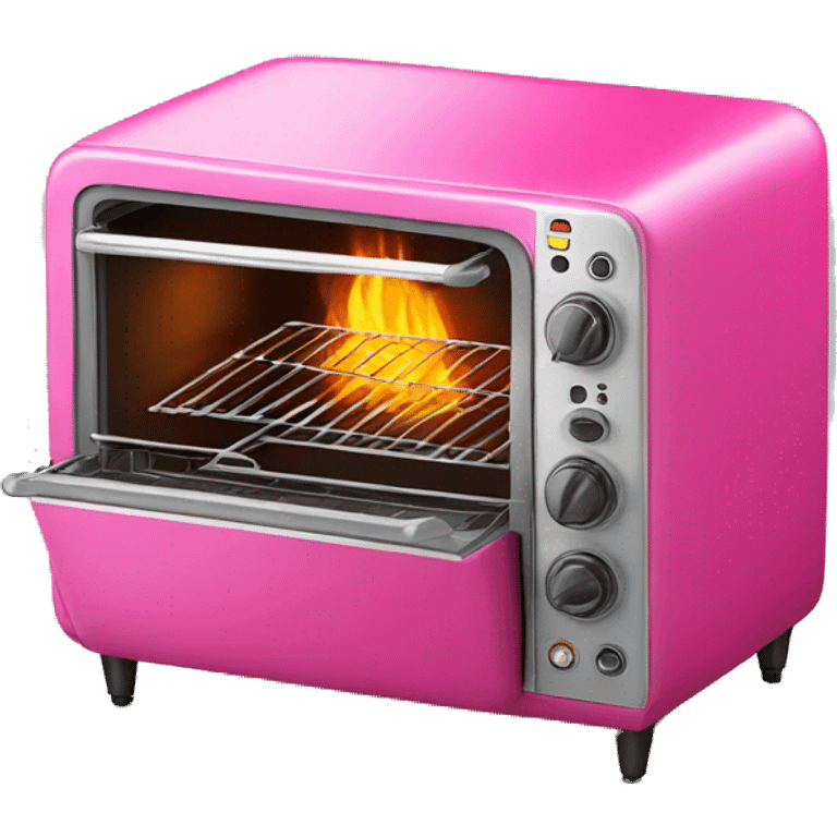 Realistic hot pink oven isolated. emoji