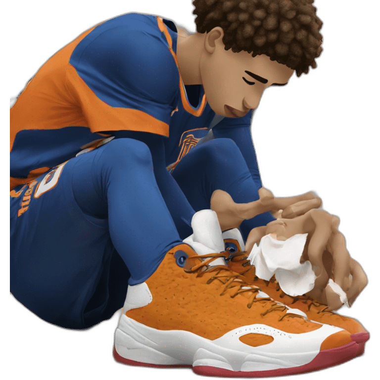 Lamelo Ball eating a shoes emoji