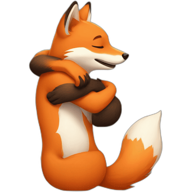 Hug fox emoji