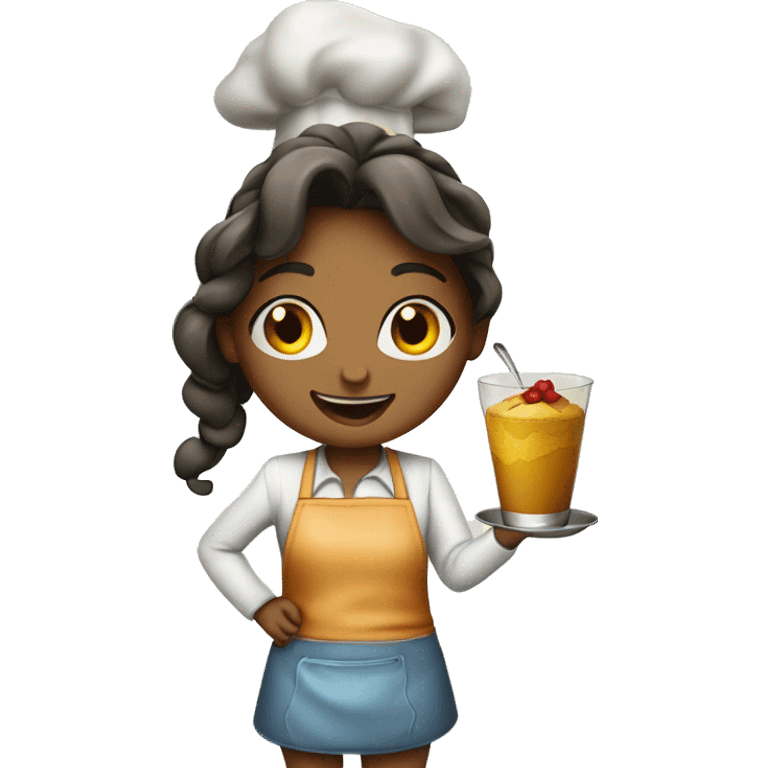 Baking girl apron funny drink emoji