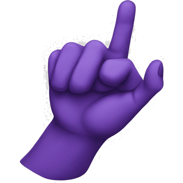 purple hand pointing emoji