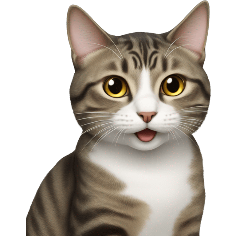 Cat winking and pointing at us emoji