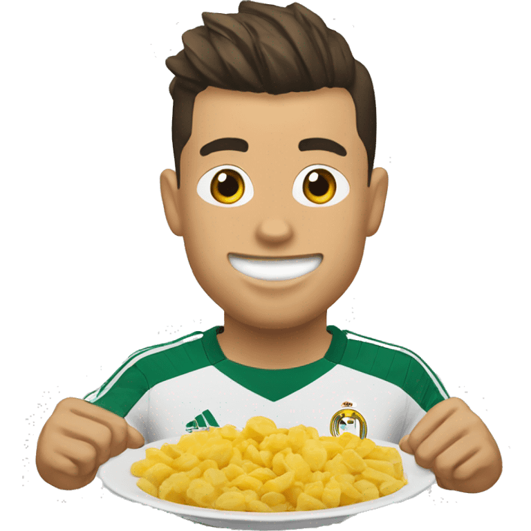 Ronaldo qui mange des pâtes  emoji