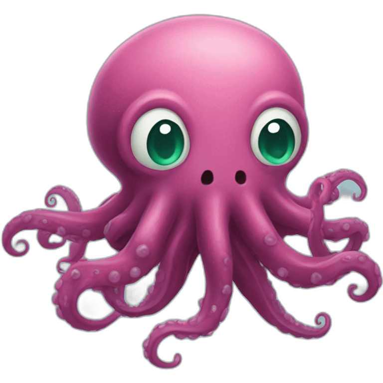 Cute kraken feared emoji