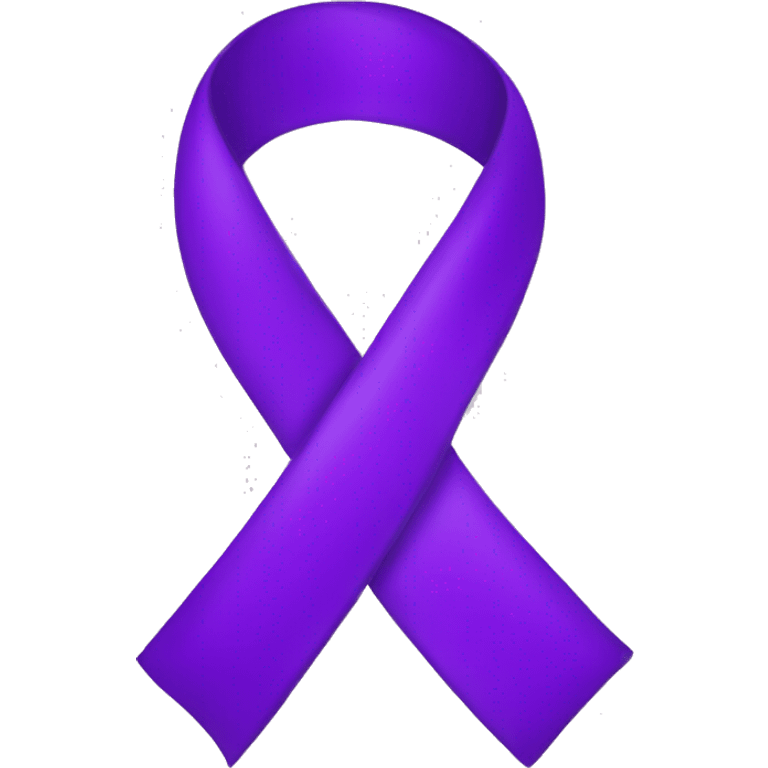 purple awareness ribbon emoji