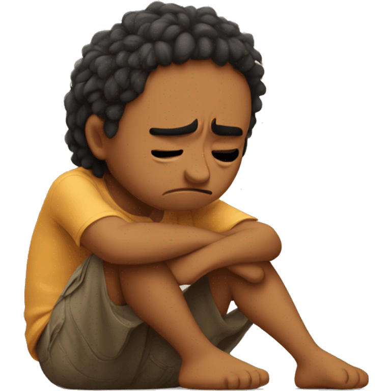 Maui sad crying sitting emoji