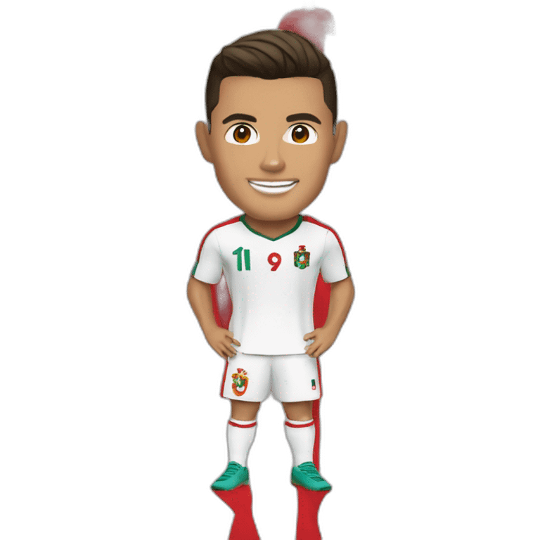 Cristiano Ronaldo avec maillot Portugal emoji