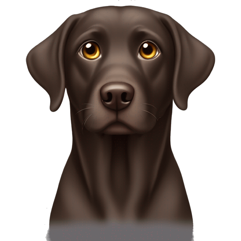 chocolate lab with grey hairs  emoji