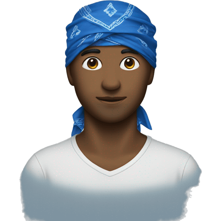 Blue bandana emoji