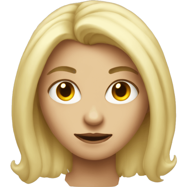 blonde girl demon emoji