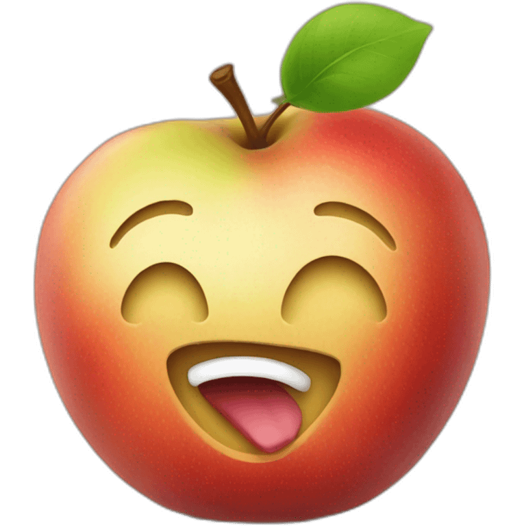 Pomme sur abricot emoji