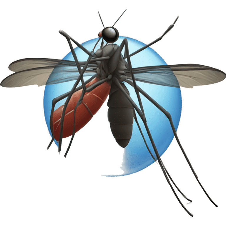 A mosquito sits on a man  emoji