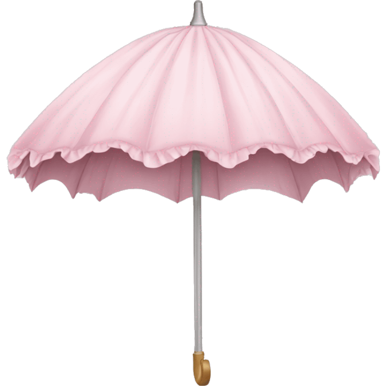 pale pink frilly parasol   emoji