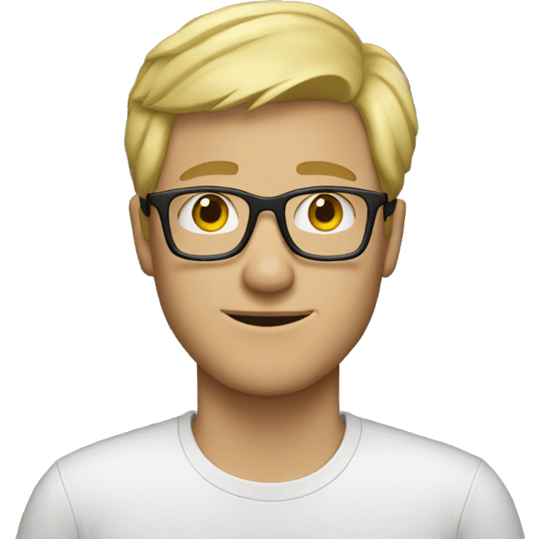 Guy with glasses and blonde hair emoji