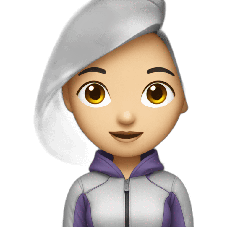 asian girl in tech emoji