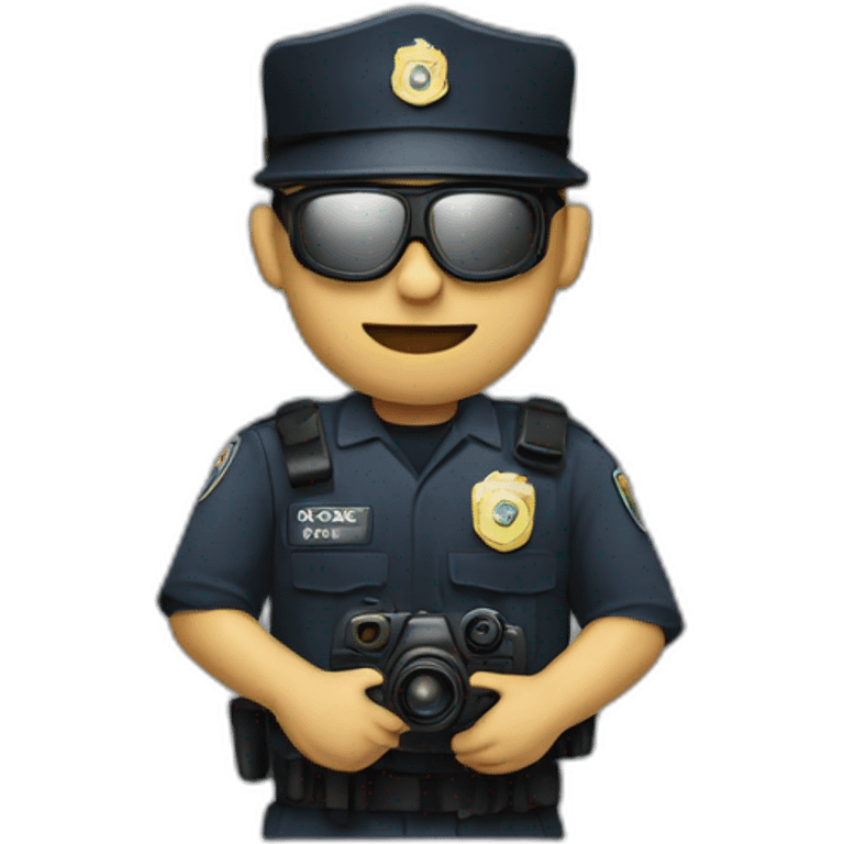 Anti-terrorism police with cameras emoji