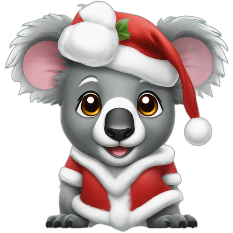 Santa koalas emoji