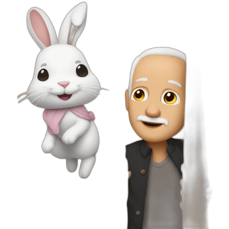 paulo coelho hanging a rabbit emoji