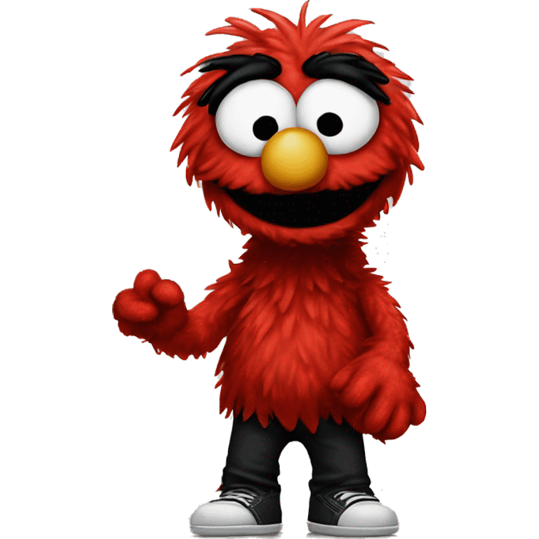 Elmo but hes emo emoji