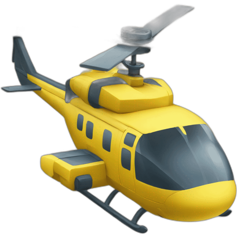 A helicopter made with bananas emoji