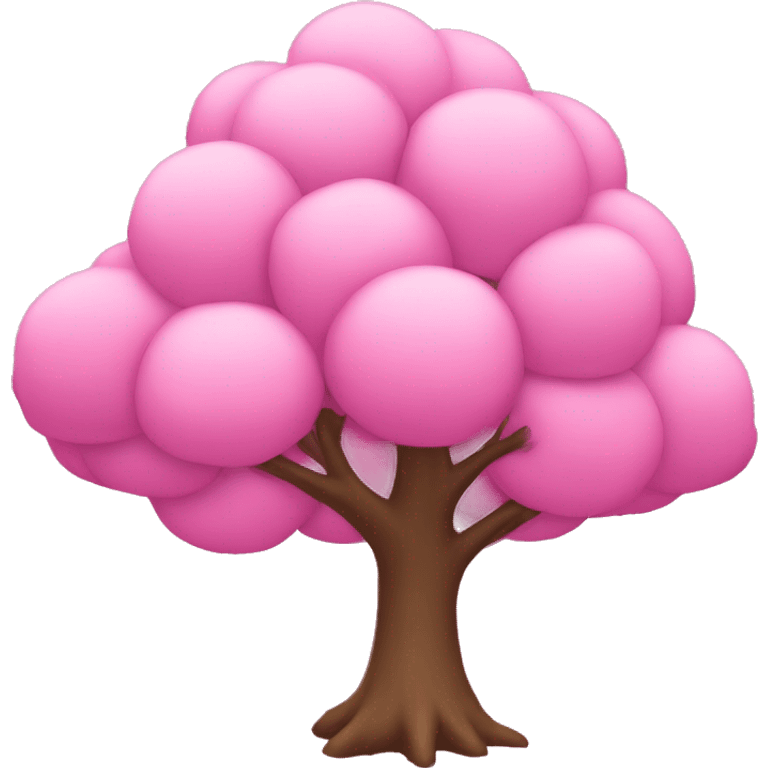 Pink tree emoji