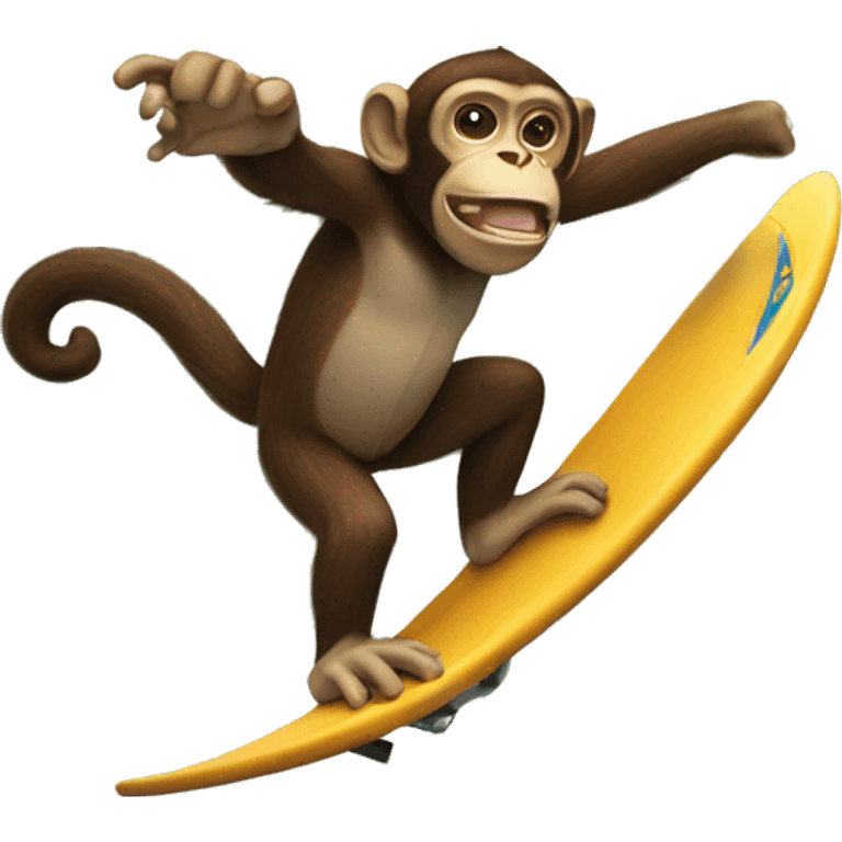 a monkey surfing  emoji