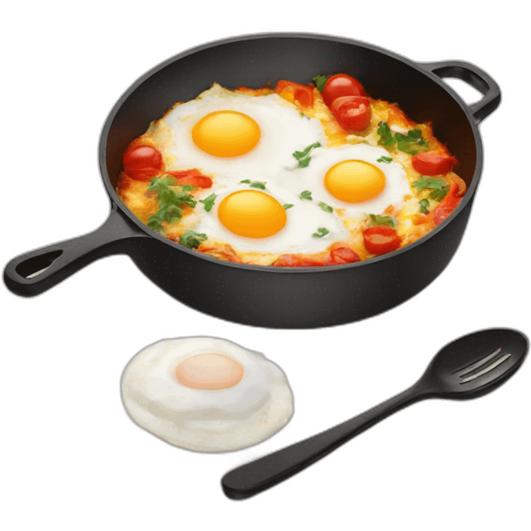 shakshuka with eggs and vegetables emoji