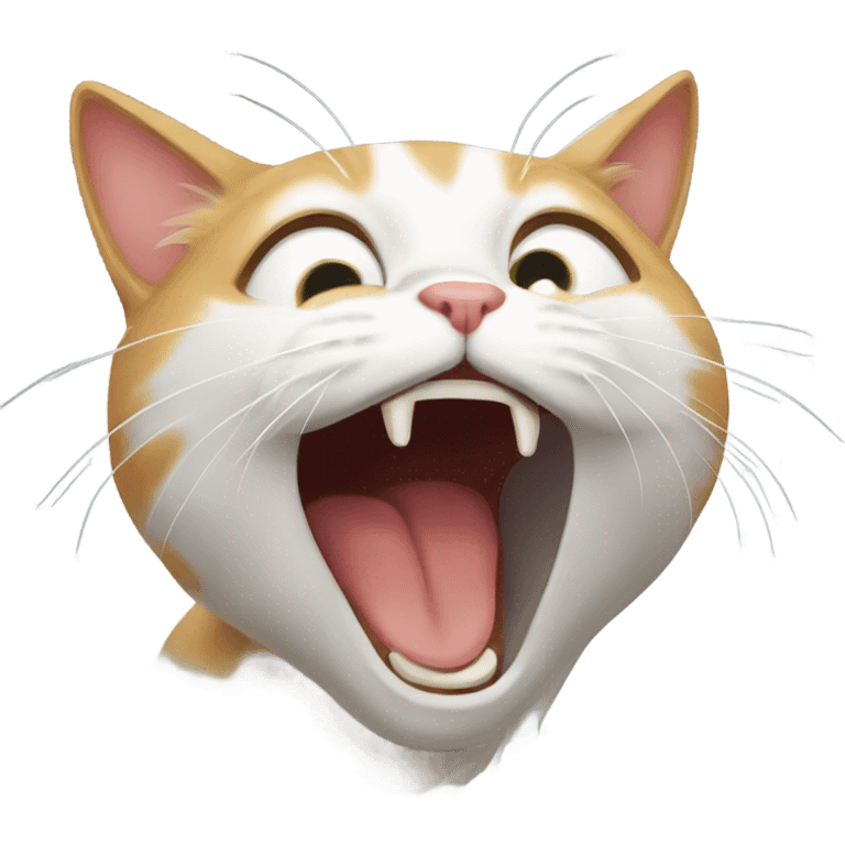 Cat yawn emoji