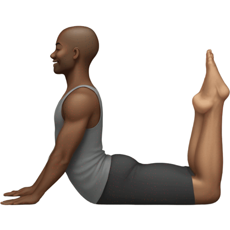 Back bend yoga white male  emoji