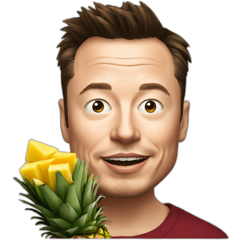 Elon musk eating a pineapple  emoji