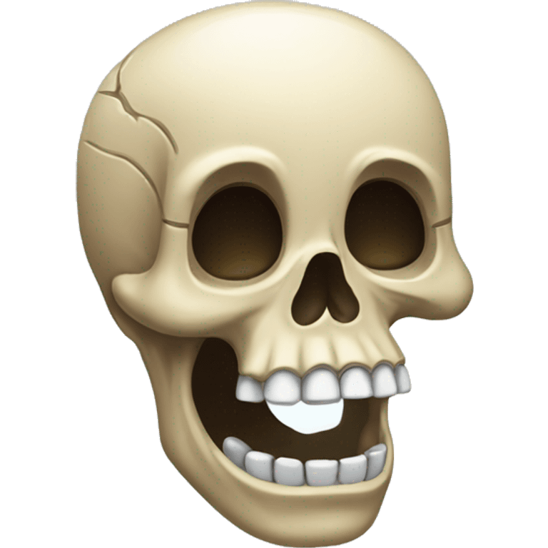 Classic skull crying emoji