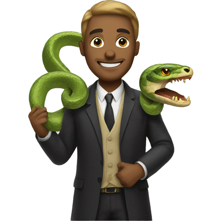 man with snake emoji