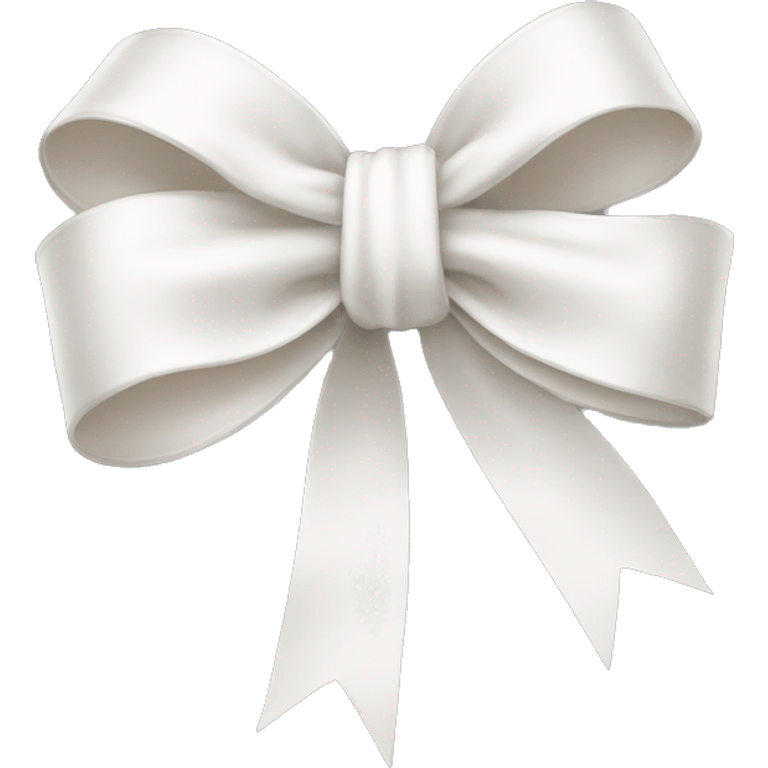 White realistic elegant bow emoji