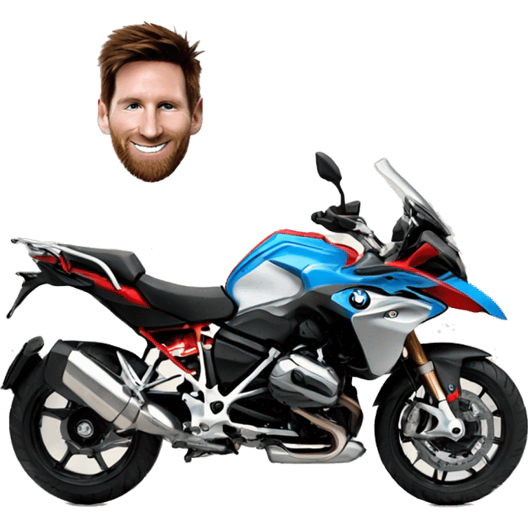 Messi sur un bmw emoji