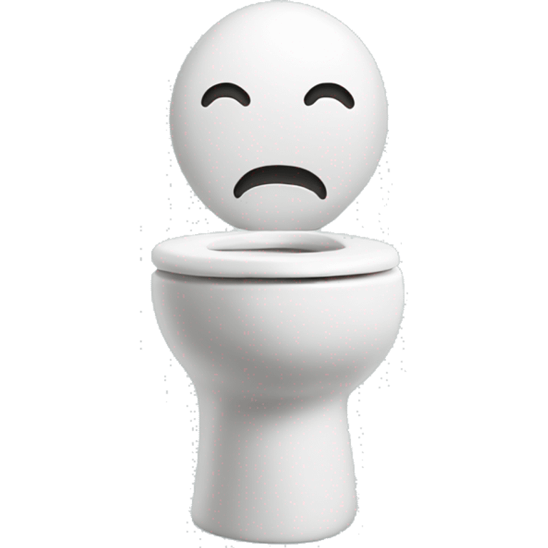 Toilet with a head coming out of it emoji