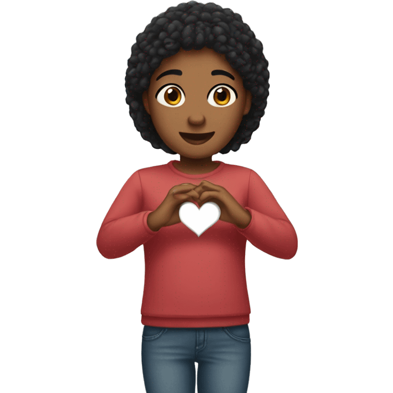 Bitmoji making heart with hands  emoji