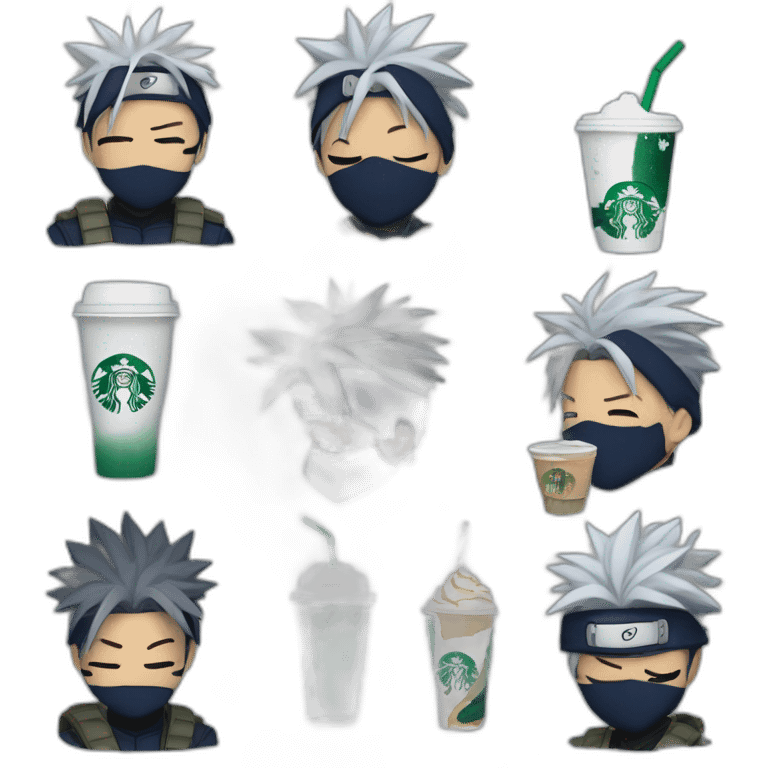 kakashi drinks starbucks emoji