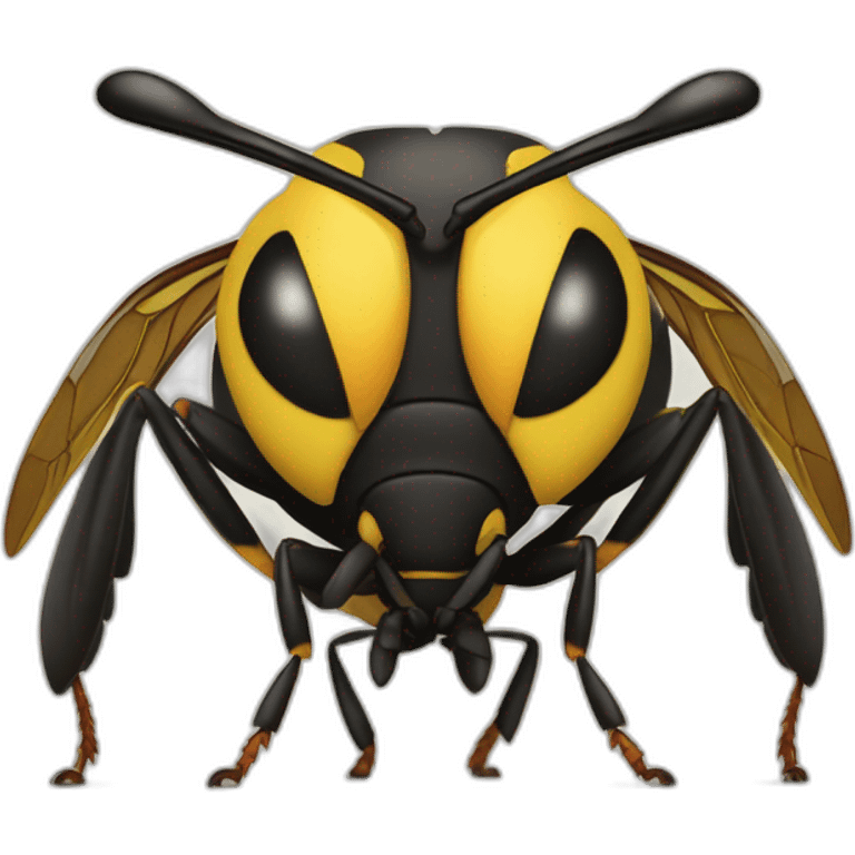 European paper wasp (Polistes dominula) angry emoji