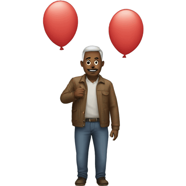 Man with a balloon emoji