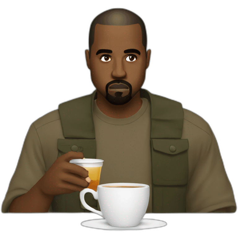 Kanye west drink tea emoji