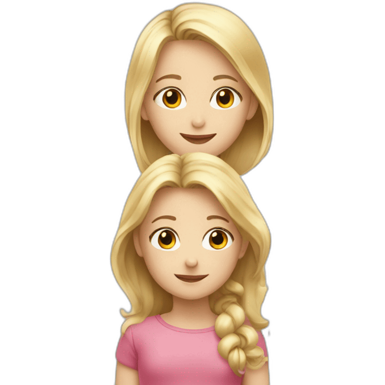 child with blond girls help other person emoji