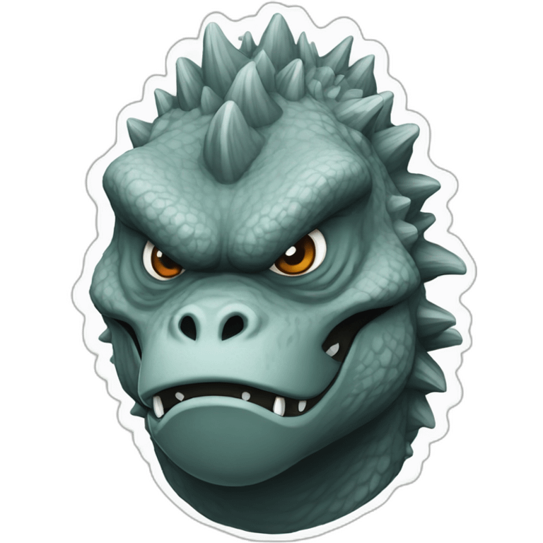 Godzilla manga style face emoji