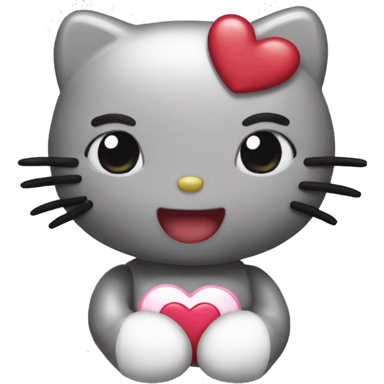 Hello kitty with heart eyes  emoji