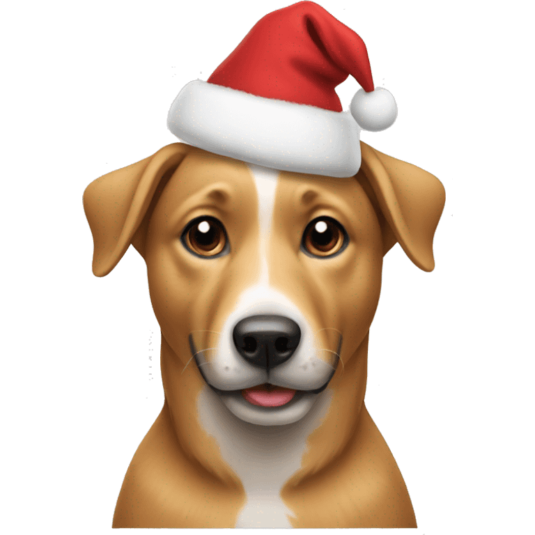 dog wearing a Christmas hat  emoji