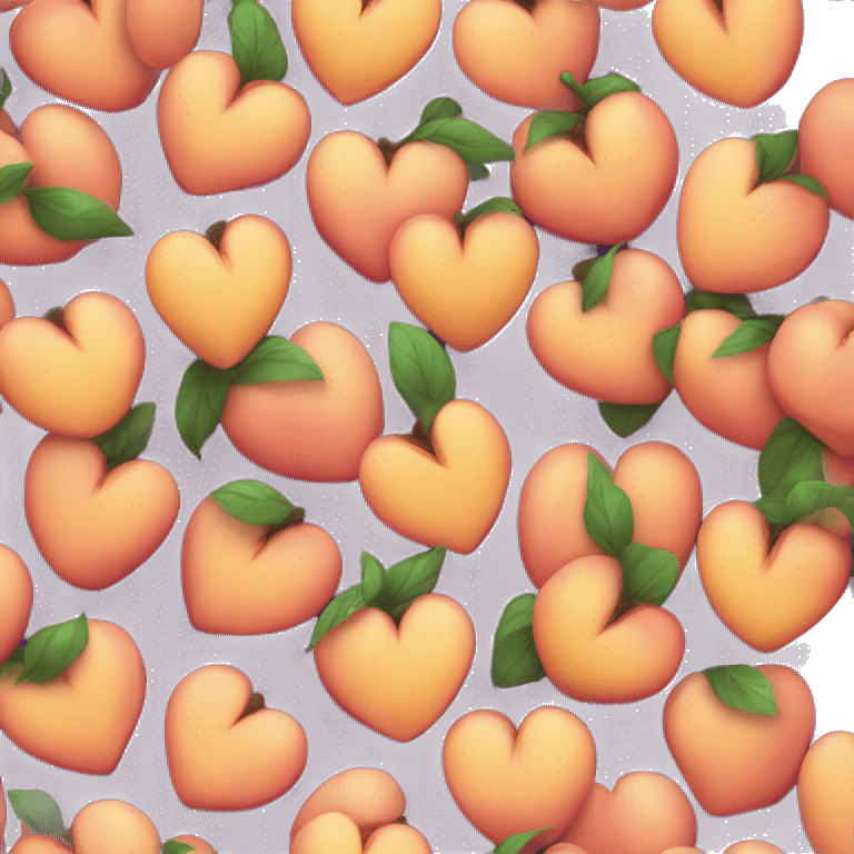 Peach heart emoji