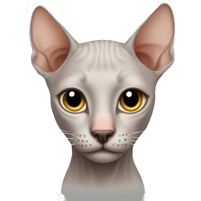 A hairless cat emoji