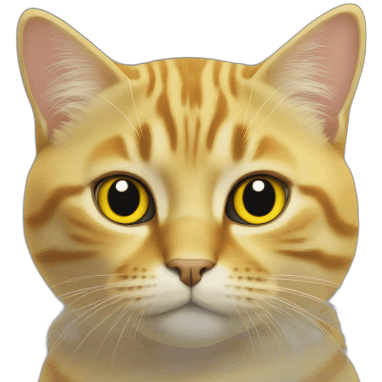 Un chat qui est jaune emoji