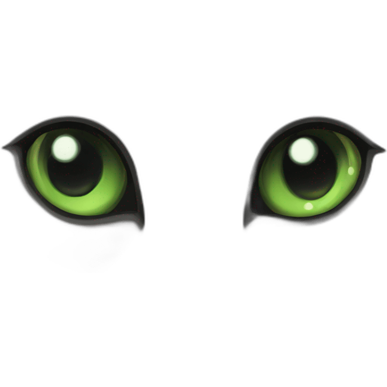 Black cat with green eyes and white nose bridge and chin. emoji